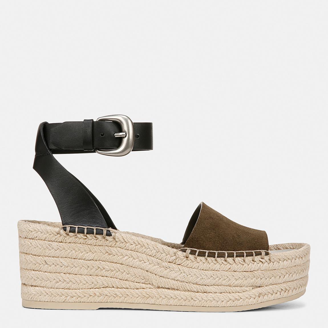 Women's Brown Belisa Suede Platform Espadrilles main product photo