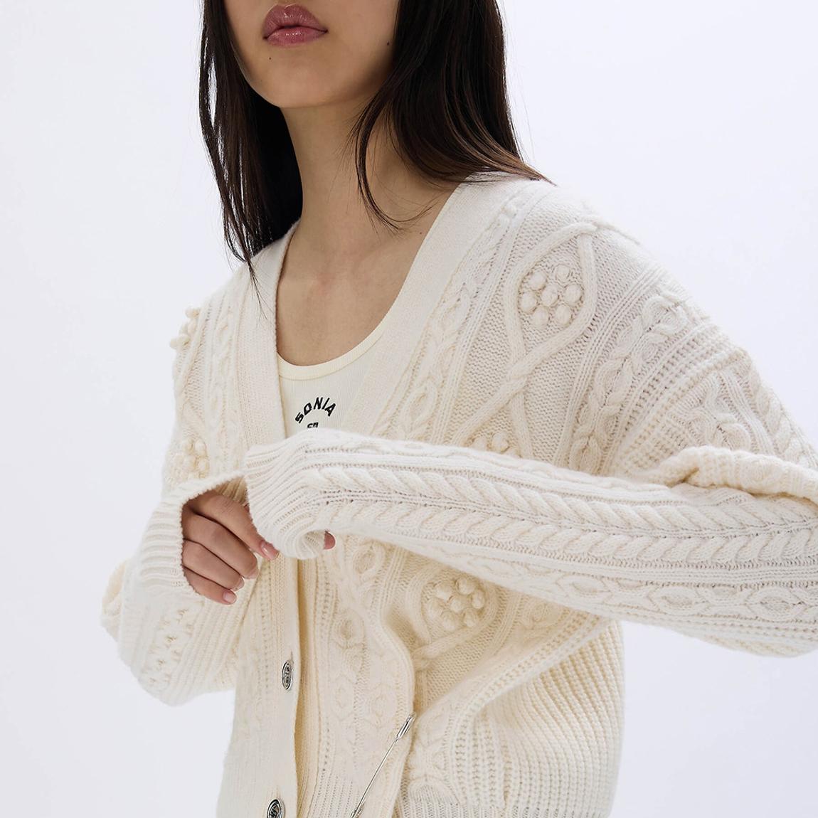 Cream Buttoned Cardigan main product photo
