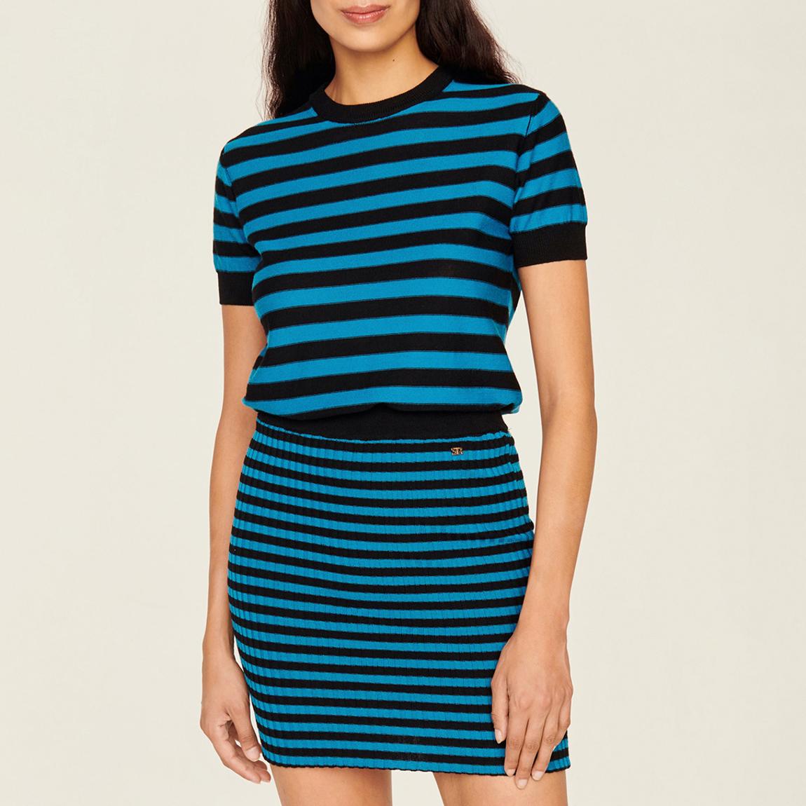 Black/Blue Striped Top main product photo