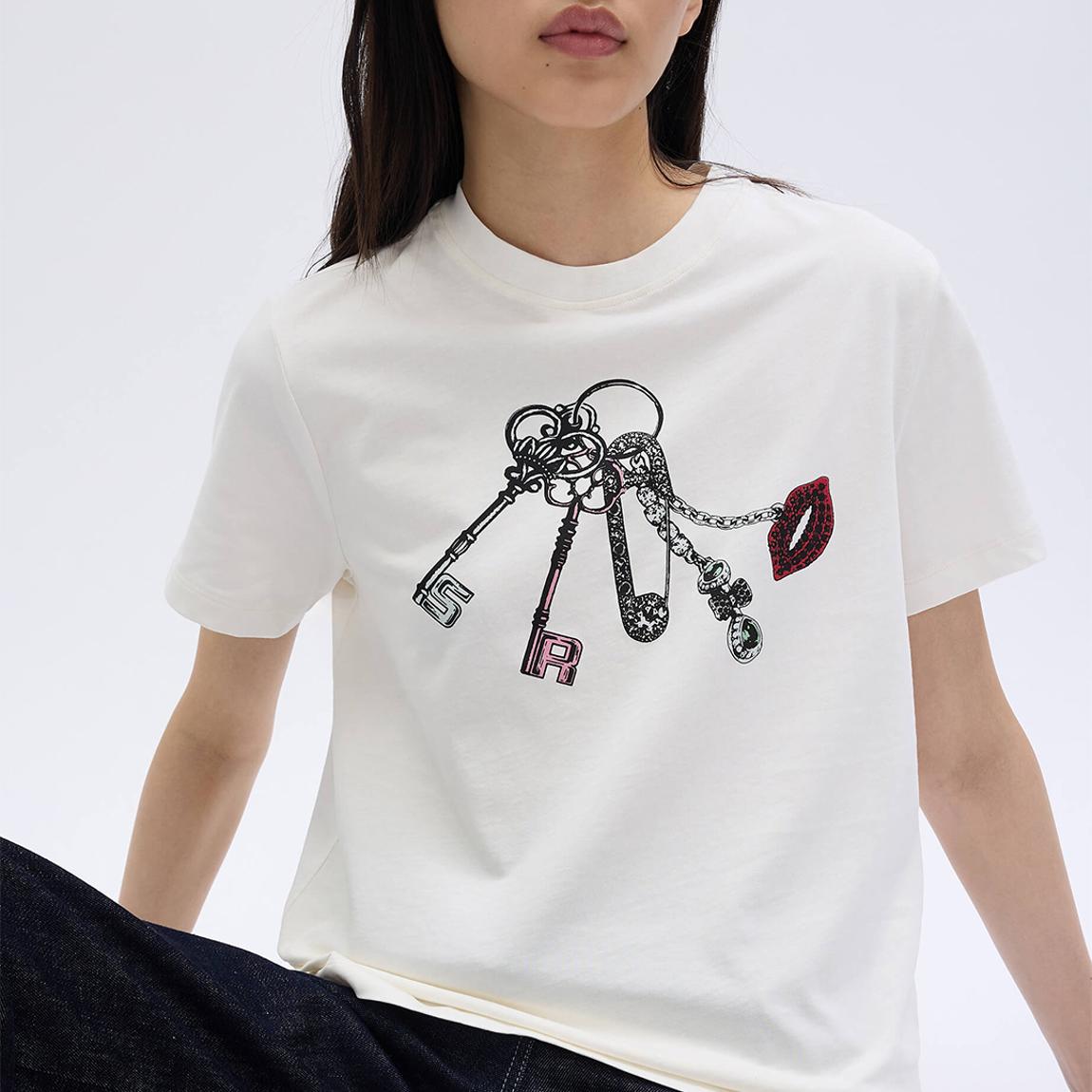 White Designed T-Shirt main product photo