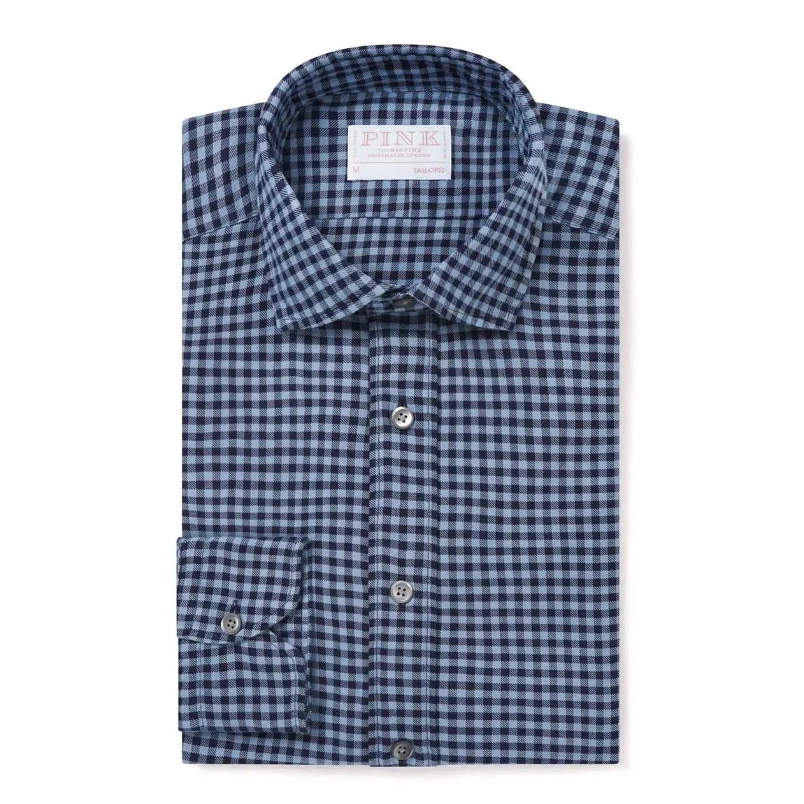 Thomas Pink Tailored Fit Brushed Check Shirt for Smart Casual Style main product photo