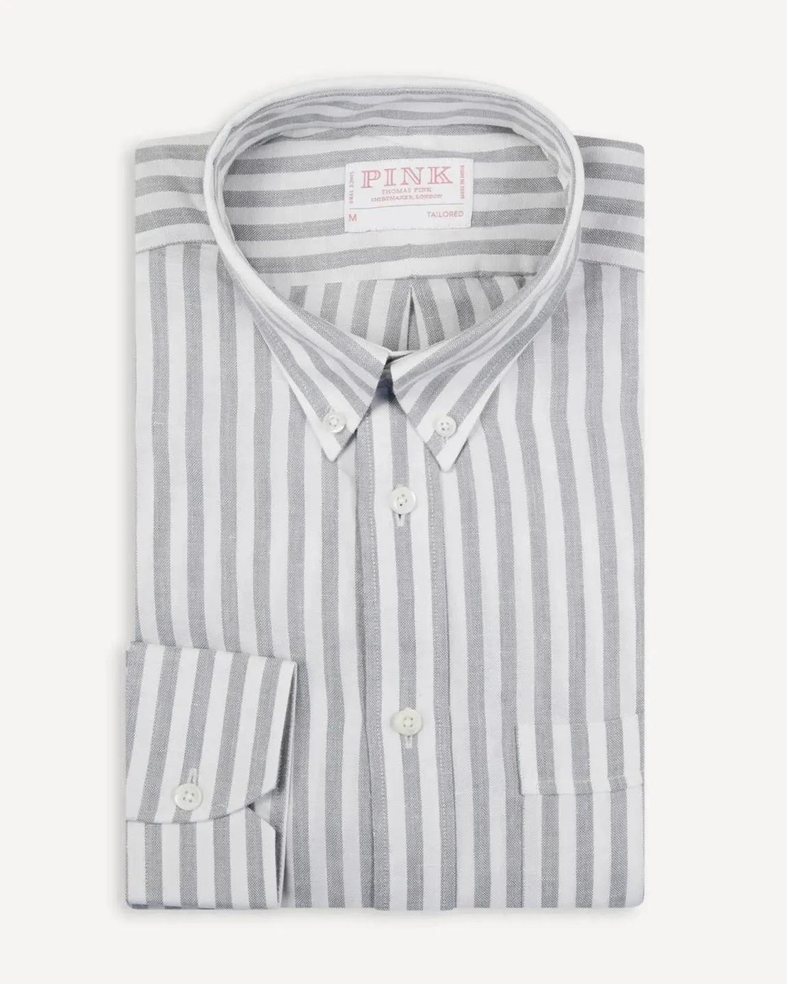 strapless open back dress Striped Cotton Midi Shirt Dress – Ro&Zo main image 0