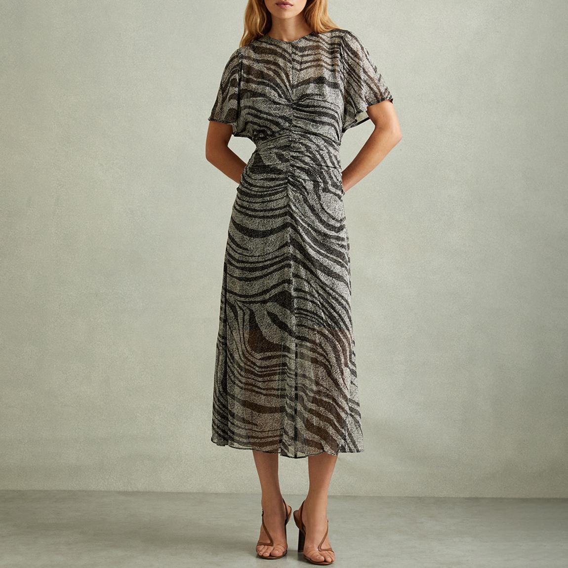Zebra Print Tabitha Sheer Midi Dress main product photo