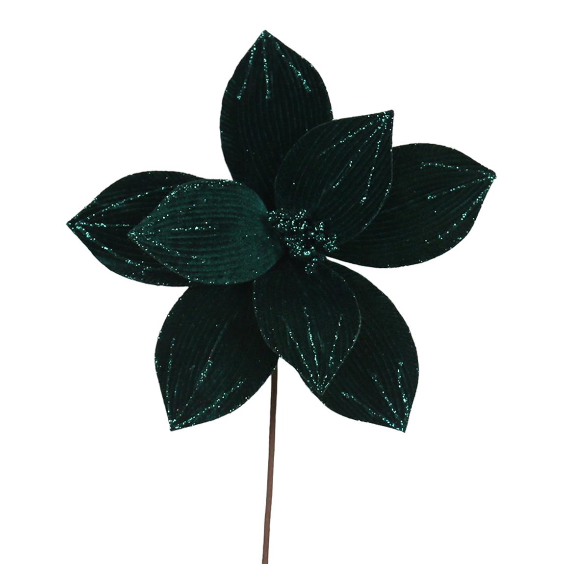 Set 6 Poinsettia Stem, Dark Green main product photo