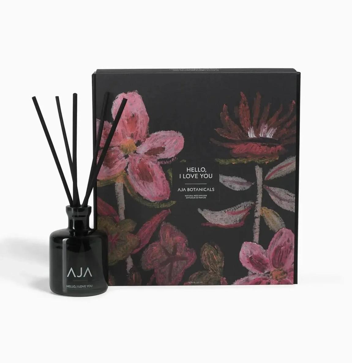 AJA Botanicals Hello, I Love You Black Diffuser with Essential Oils main product photo