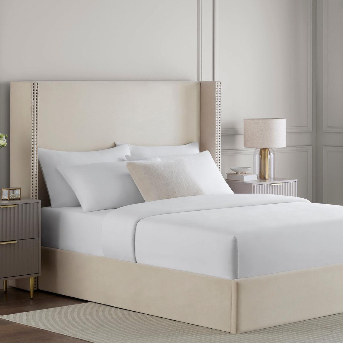 Austin Studded Ottoman Bed - Ecru - Double main product photo