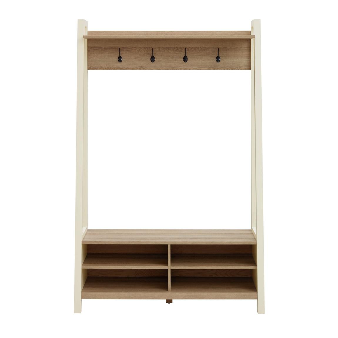 Nell Hallway Shelf with Hooks - Cream main product photo