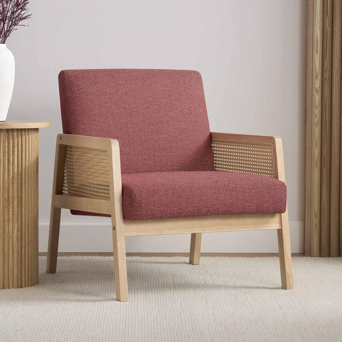 Orla Accent Chair - Berry Chevron main product photo