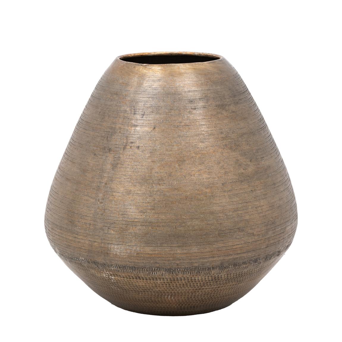 Artistic Aluminium Vase Chatai, Antique Brass main product photo