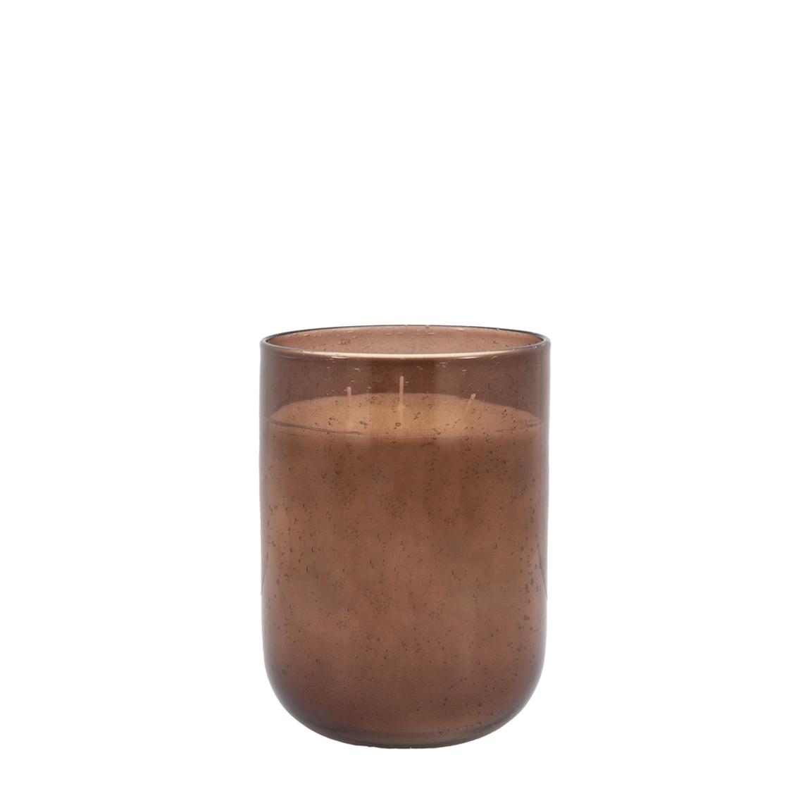 Glass Filled Large Candle, Brown Pomegranate main product photo