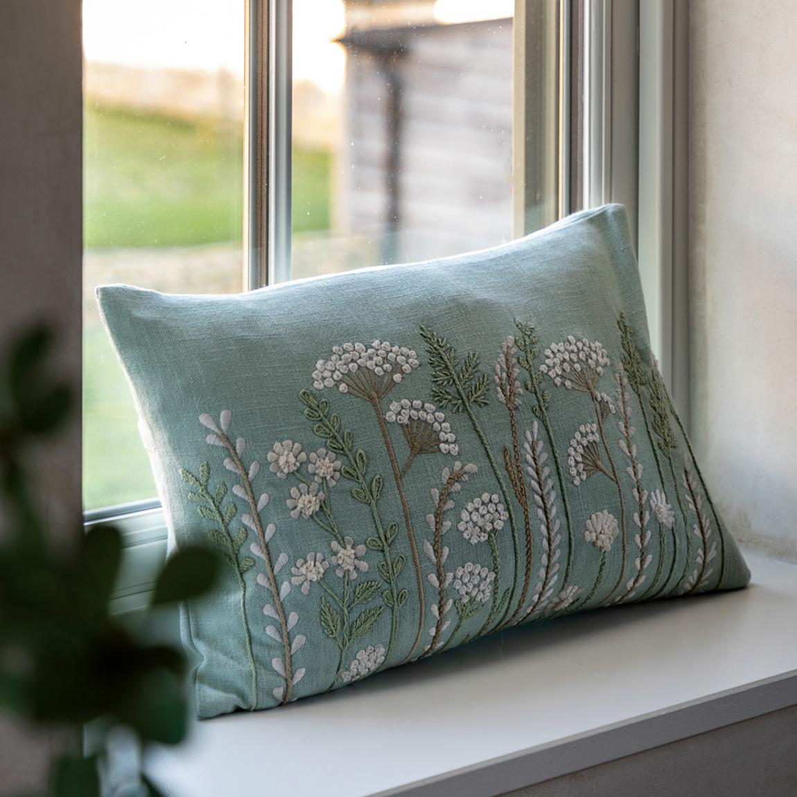 Keswick 30x50cm Cushion, Duck Egg main product photo