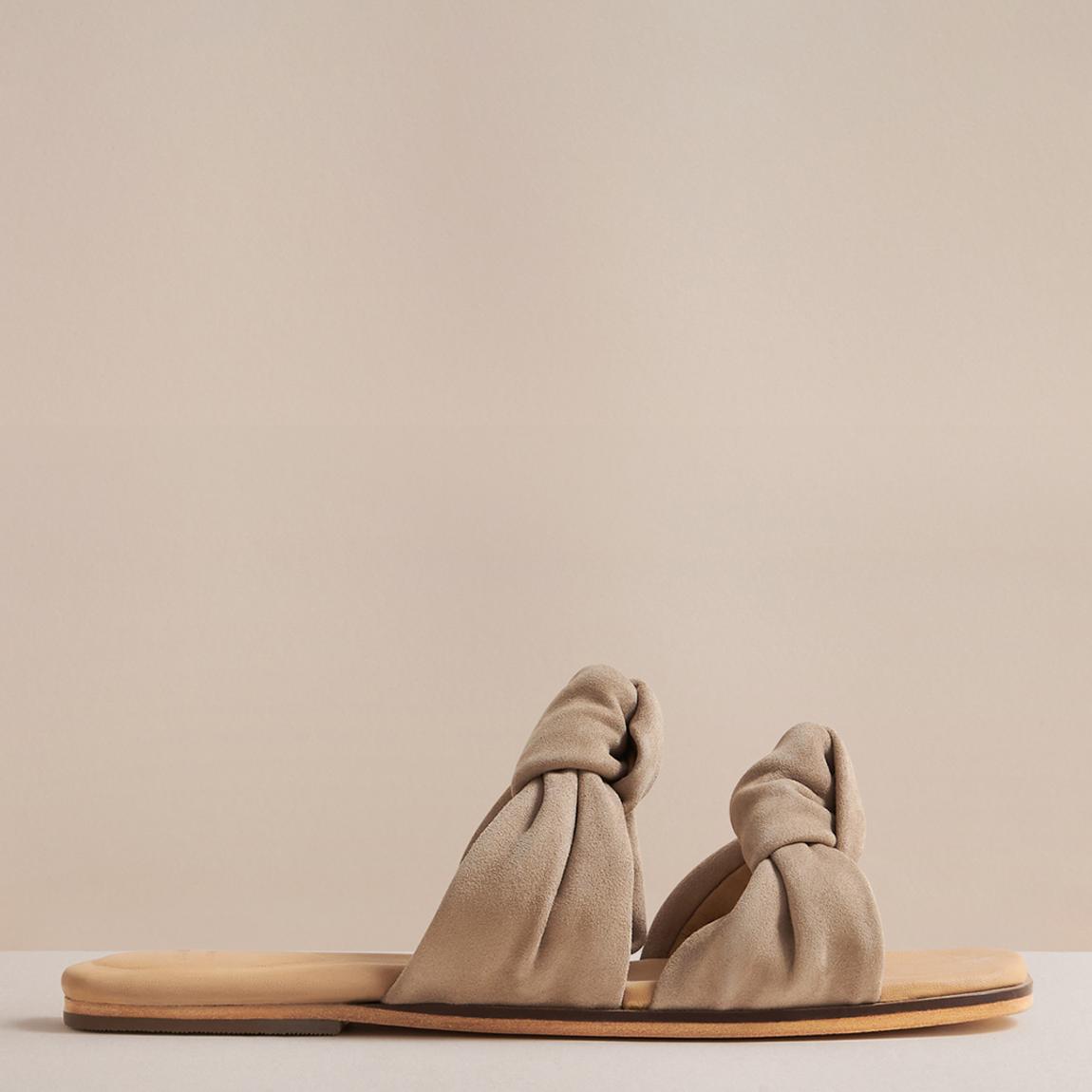 Women's Cream Mimi Suede Flat Sandal main product photo
