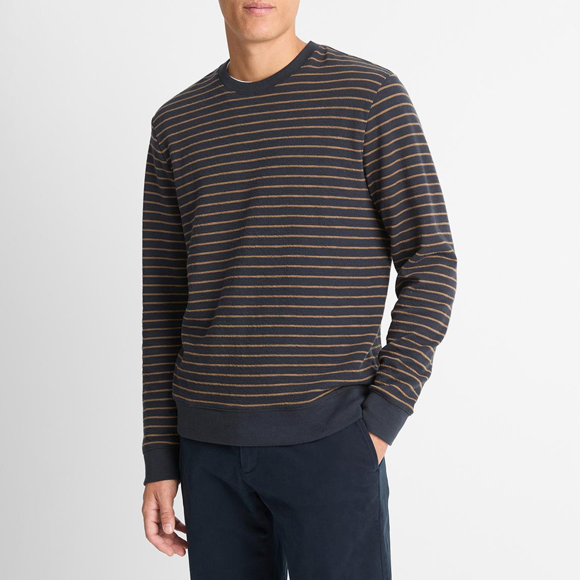 Navy Slub Stripe Long Sleeve Tee main product photo
