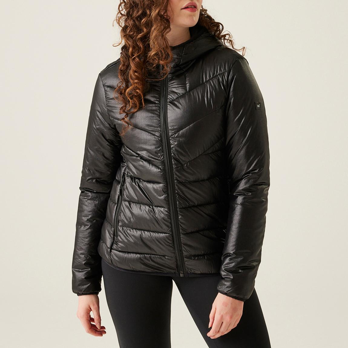 Black Heatherly Quilted Jacket main product photo