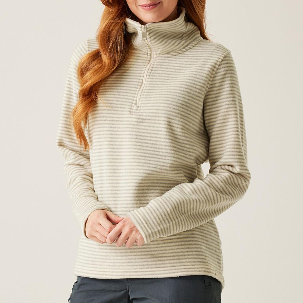Vanilla Stripe Solenne Half Zip Fleece main product photo