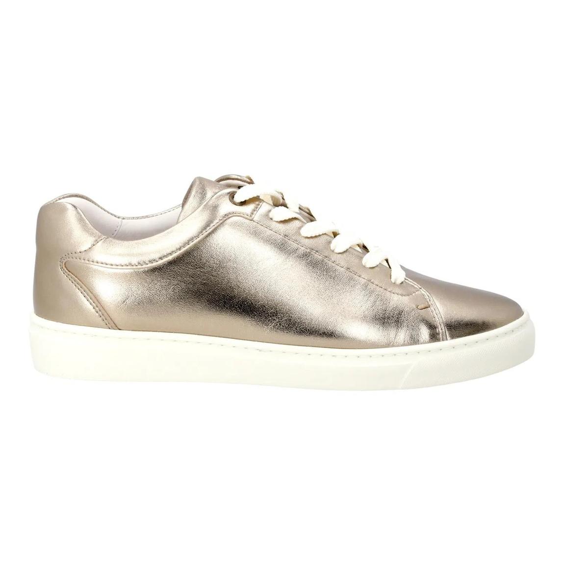 HARRY'S OF LONDON Grace Low Top Trainers in Gold and Alabaster main product photo