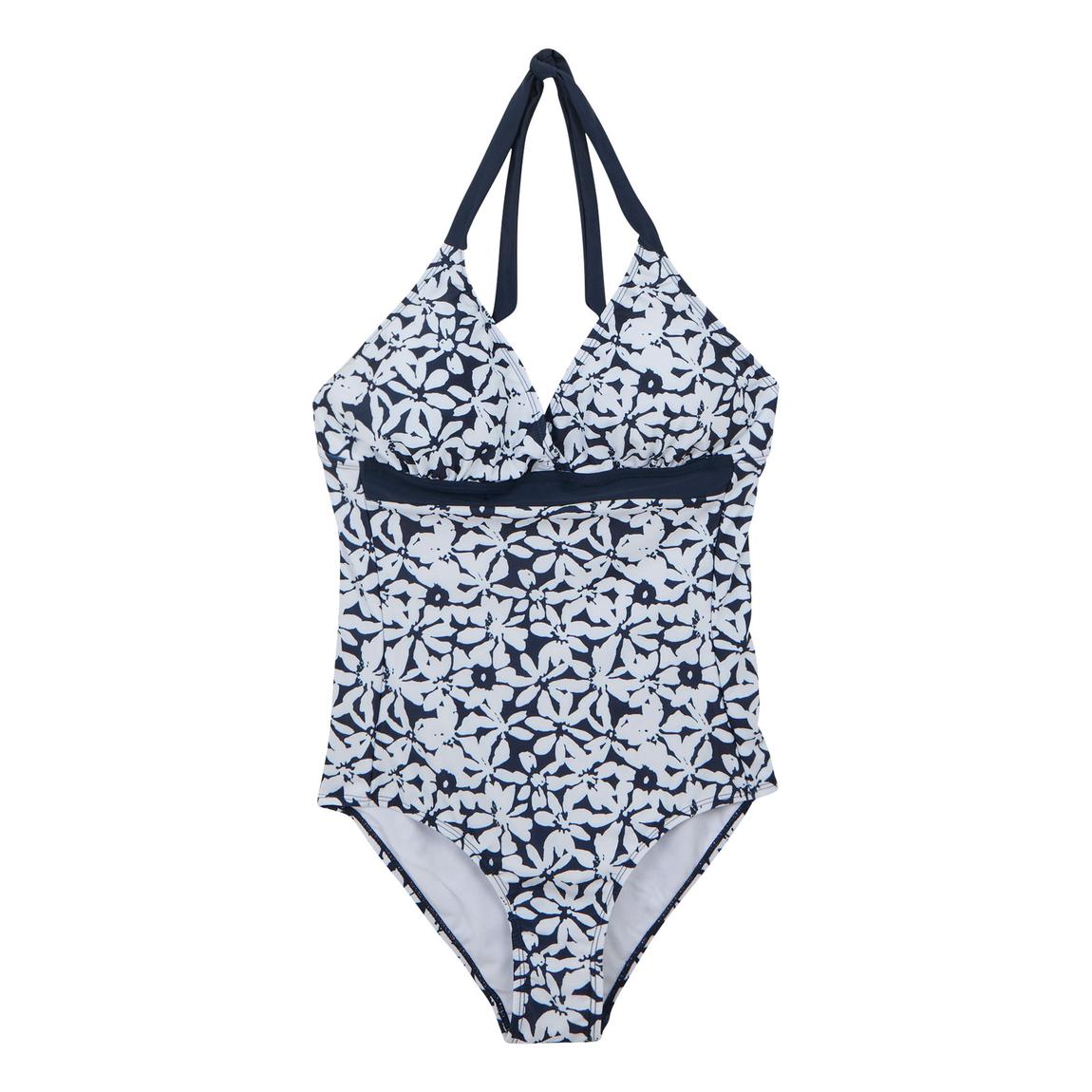 One Piece Swimsuit Flavia II Recycled Polyester Navy/White main product photo