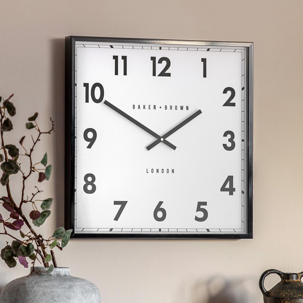 Buxton Wall Clock Black 50cm main product photo