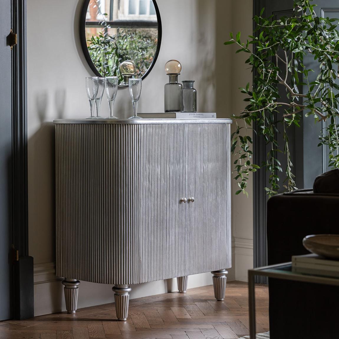 Portman Drinks Cabinet Silver 970x410x960mm main product photo