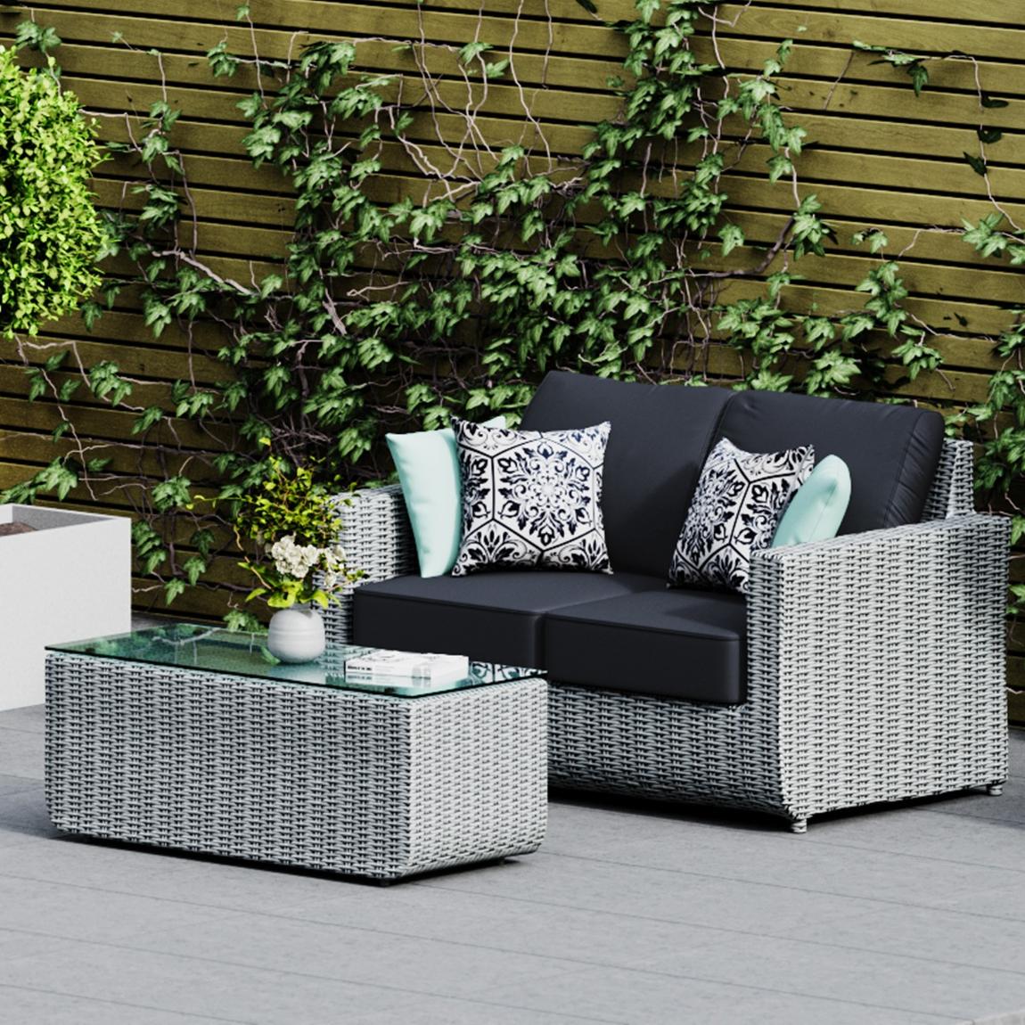Primo 2 Seat Sofa Set - Light Grey main product photo