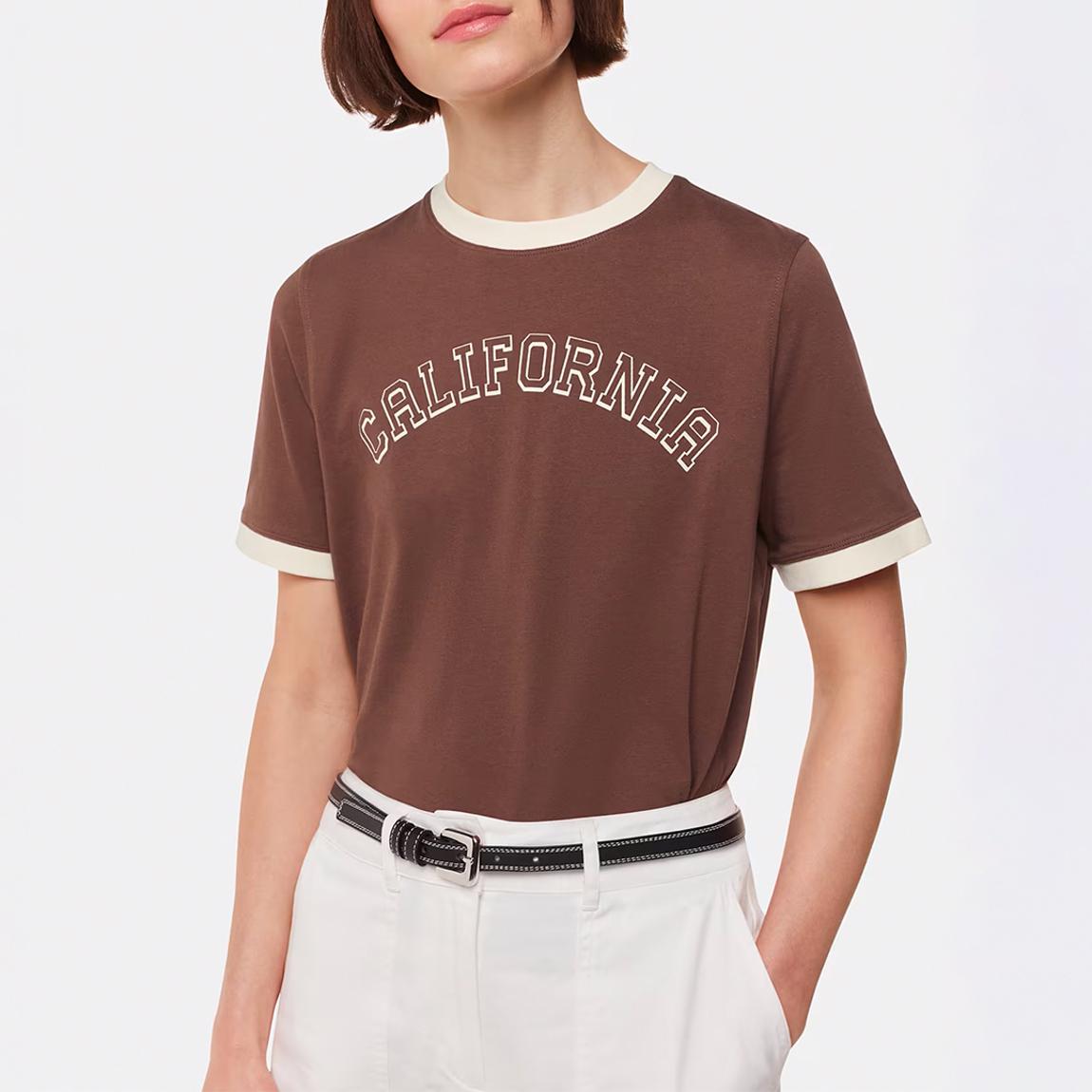 Brwon California Logo Cotton T-Shirt main product photo