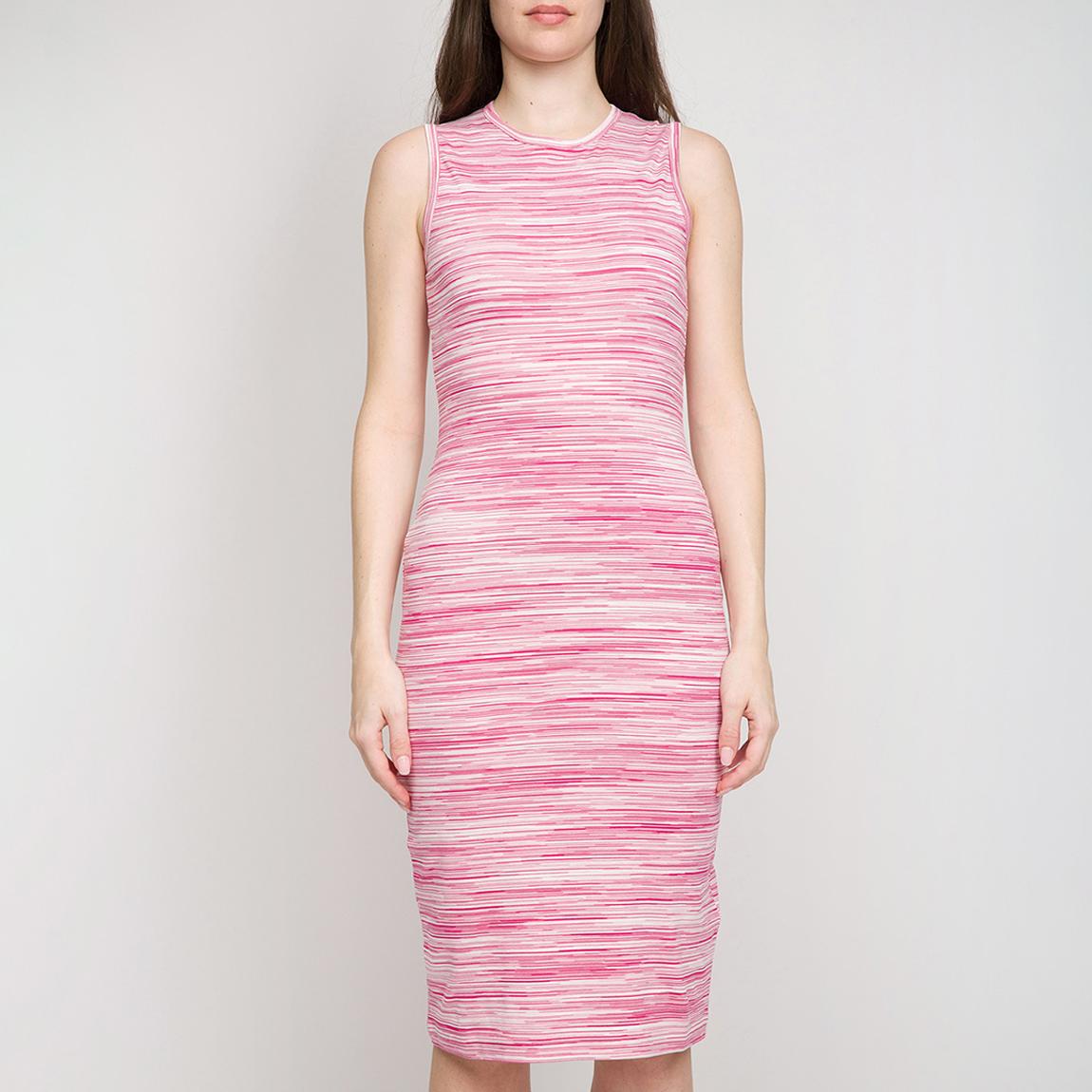 Pink Stripe Sleeveless Dress main product photo