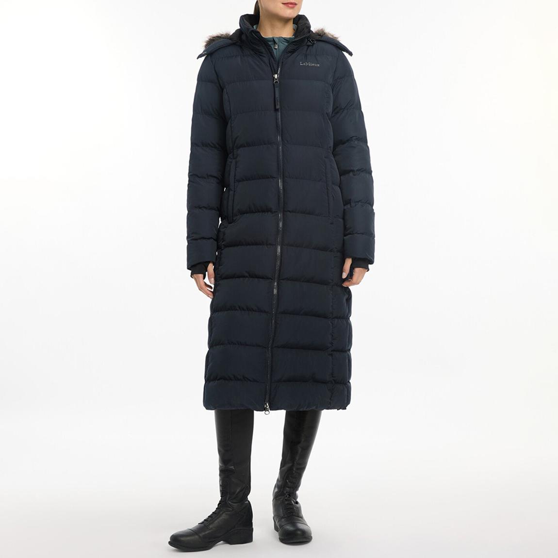 Navy Harper Longline Puffer Coat main product photo