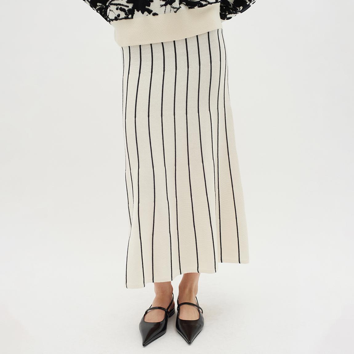 Ivory/Black Stripe Paite Skirt main product photo