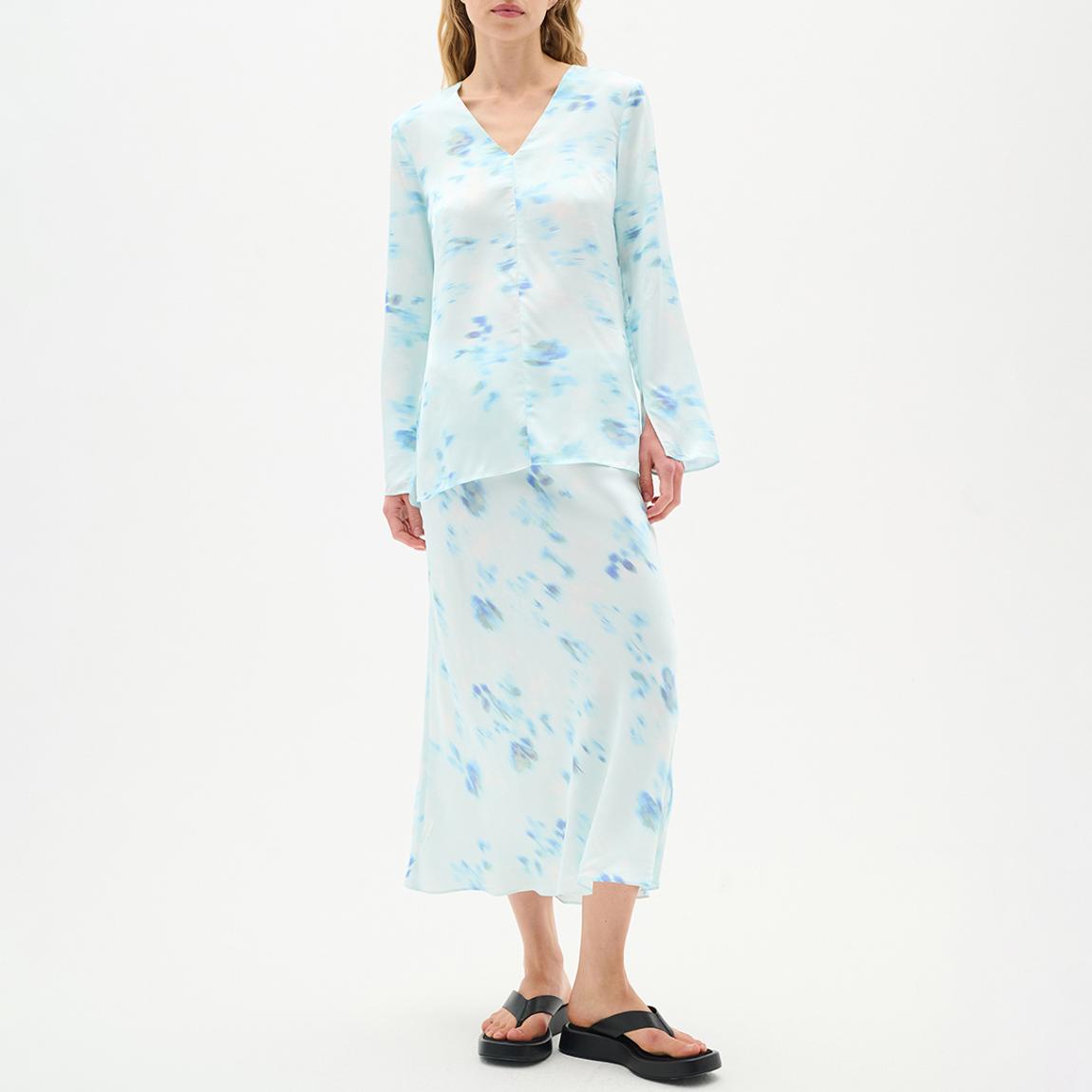Blue Printed Skirt main product photo