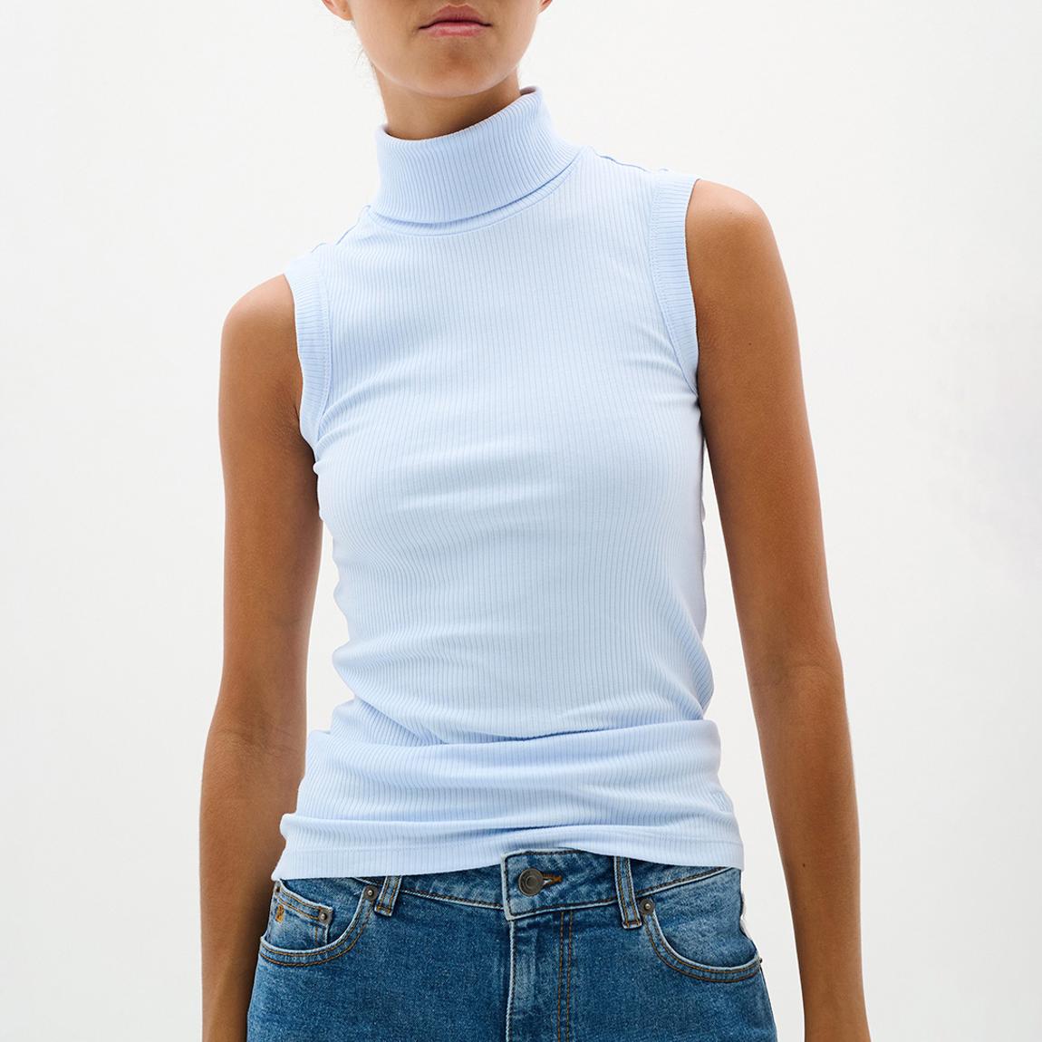 Pale Blue Dagna Rollneck Top main product photo