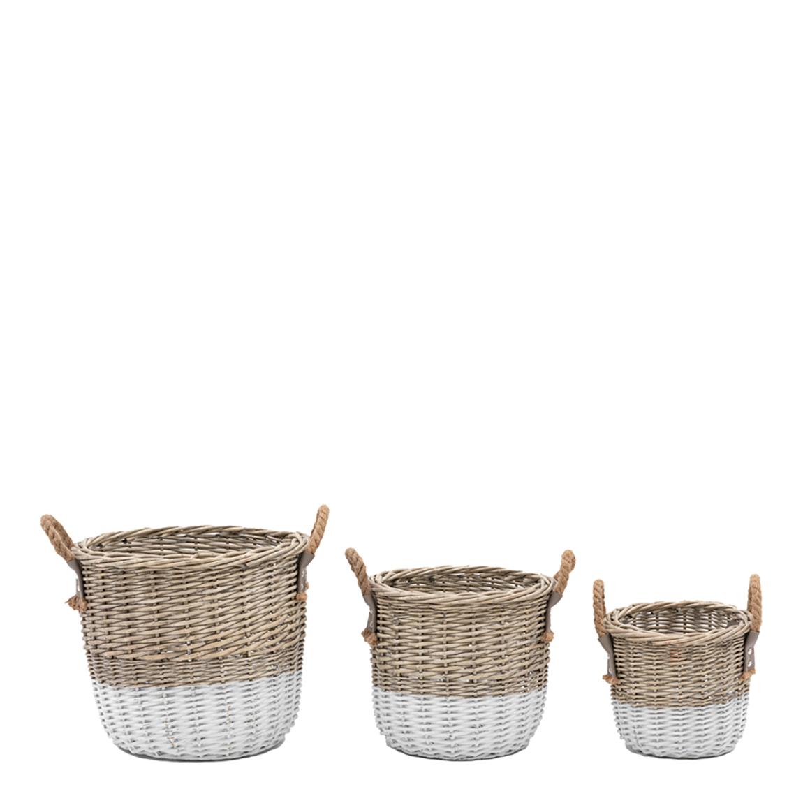 Set of 3 Hand Woven Willow Storage Basket Nest main product photo