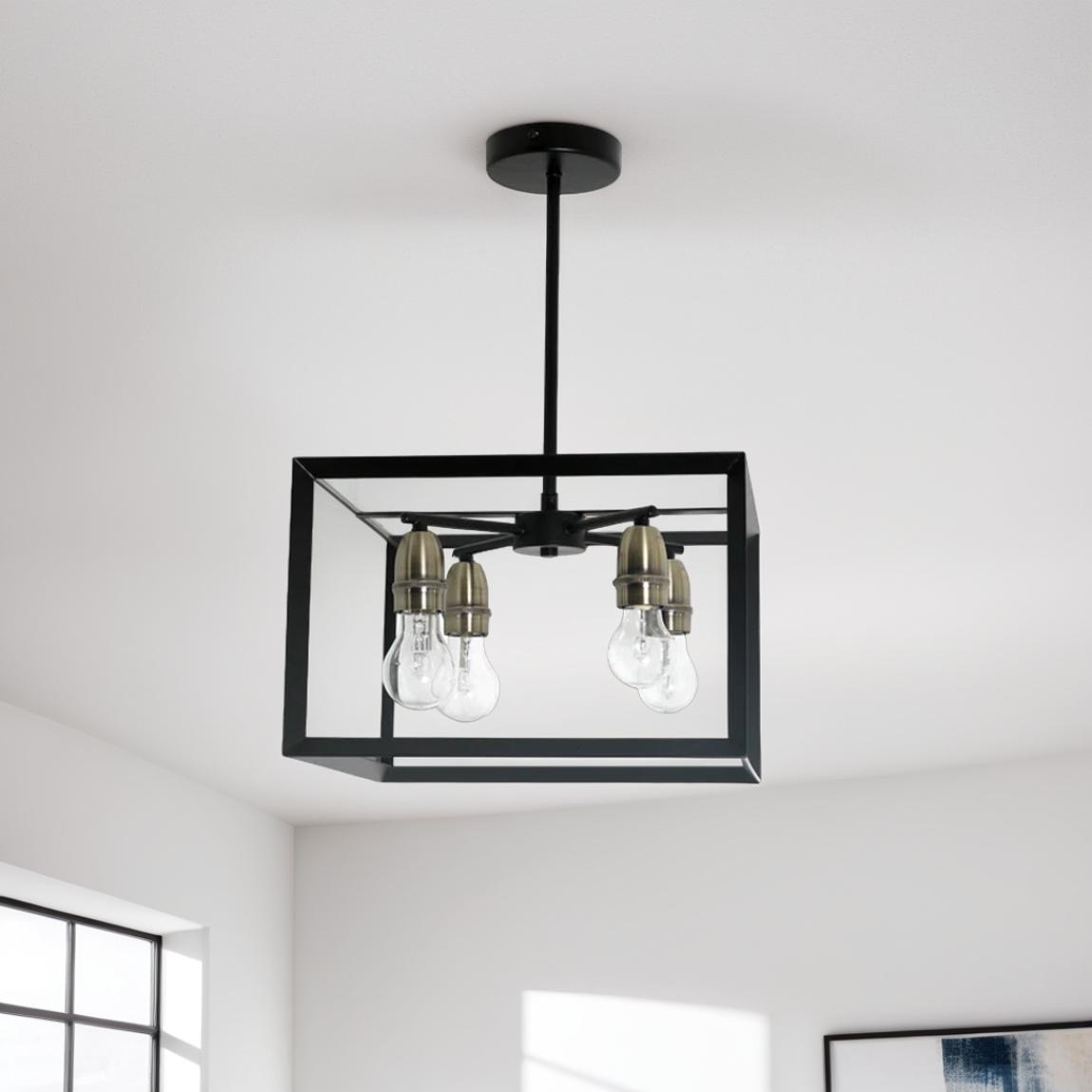 Sully 4 Light Matt Black Ceiling Pendant main product photo