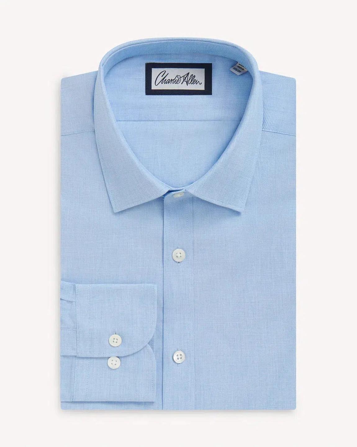Charlie Allen Sky Blue Poplin Shirt for Men main product photo