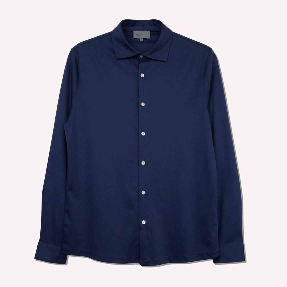 Kilgour Classic Fit Jersey Shirt in Air Force Blue - Stylish and Comfortable main product photo