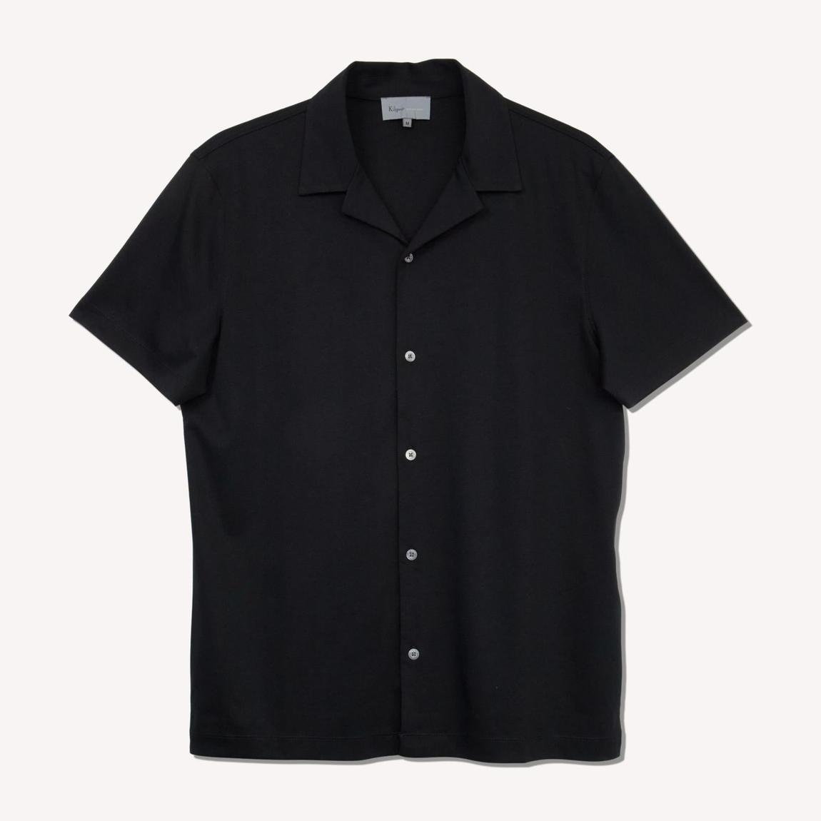 Kilgour Black Resort Fit Short Sleeve Shirt - Effortless Luxury main product photo