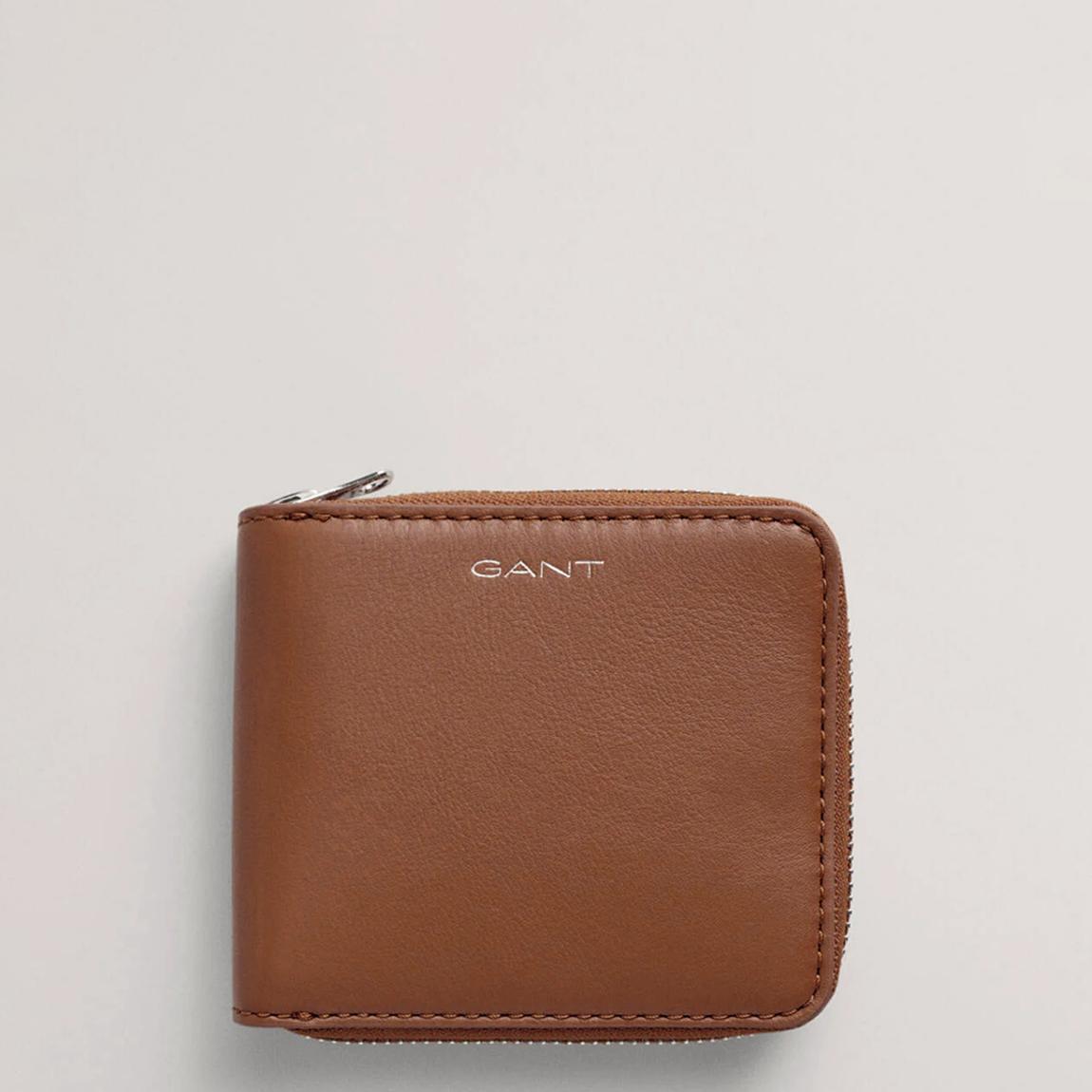 Tan Leather Zip Wallet main product photo