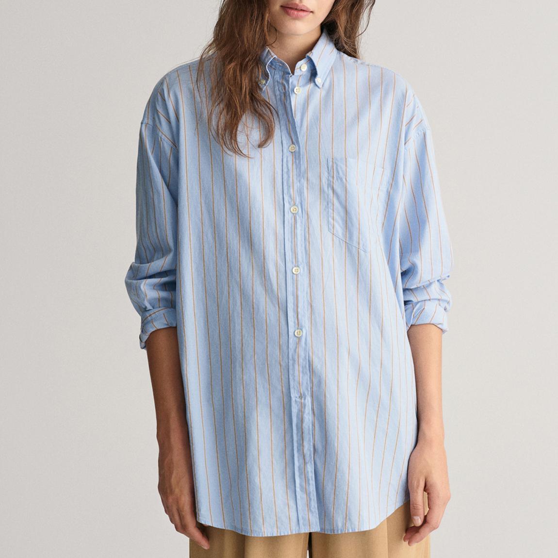 Powder Blue Luxury Oxford Striped Shirt main product photo