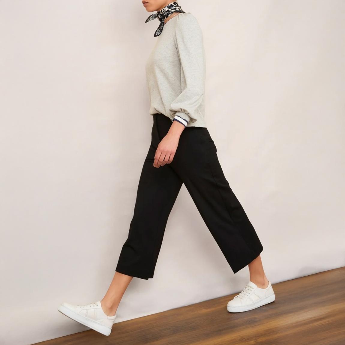 Black Lola Ponte Culottes main product photo