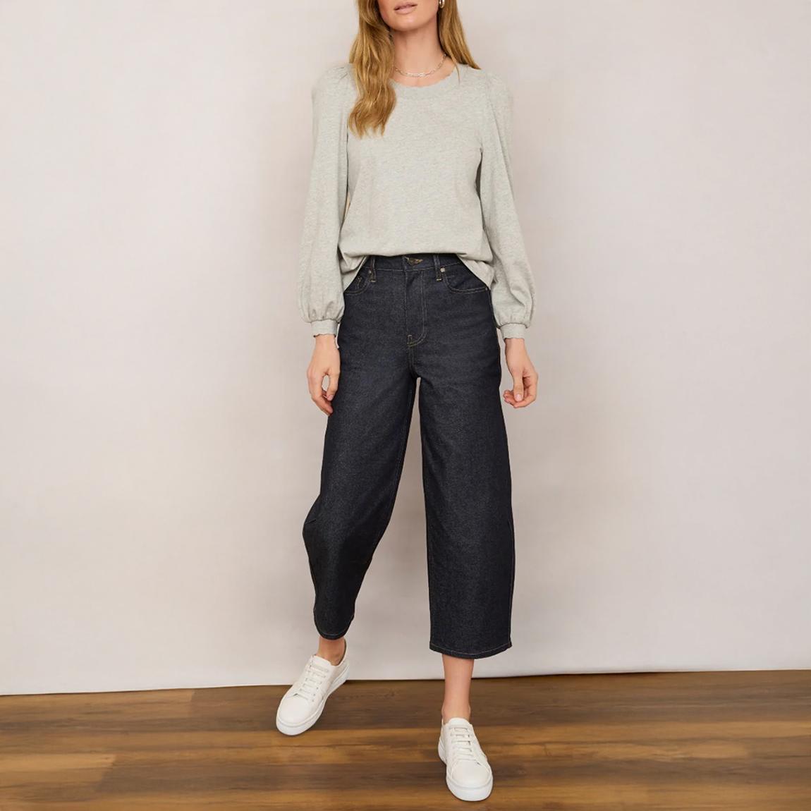 Grey Marl Stephanie Crew Top main product photo