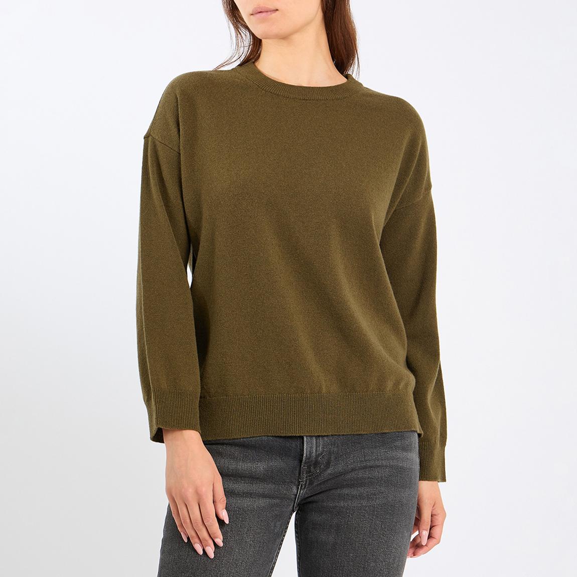 Khaki Green Superfine Lambswool Jumper main product photo