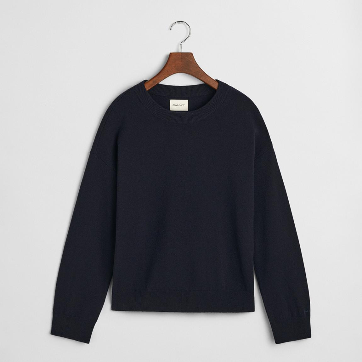 Navy Superfine Lambswool Crew Knit main product photo