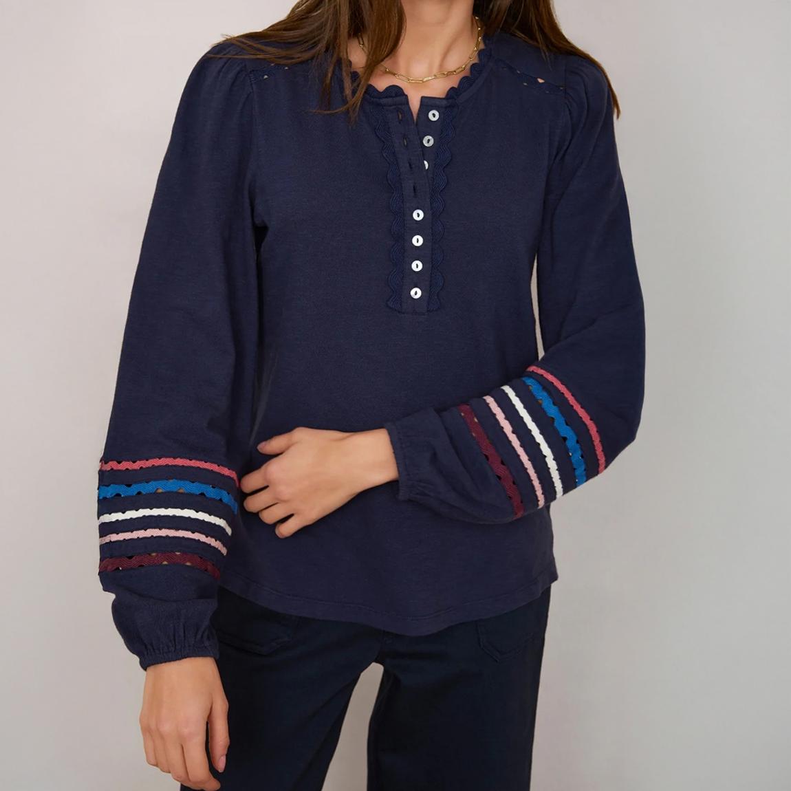Navy Rosia Embroidery Top main product photo