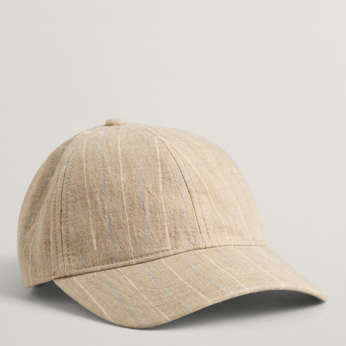 Natural Linen Striped Cap main product photo