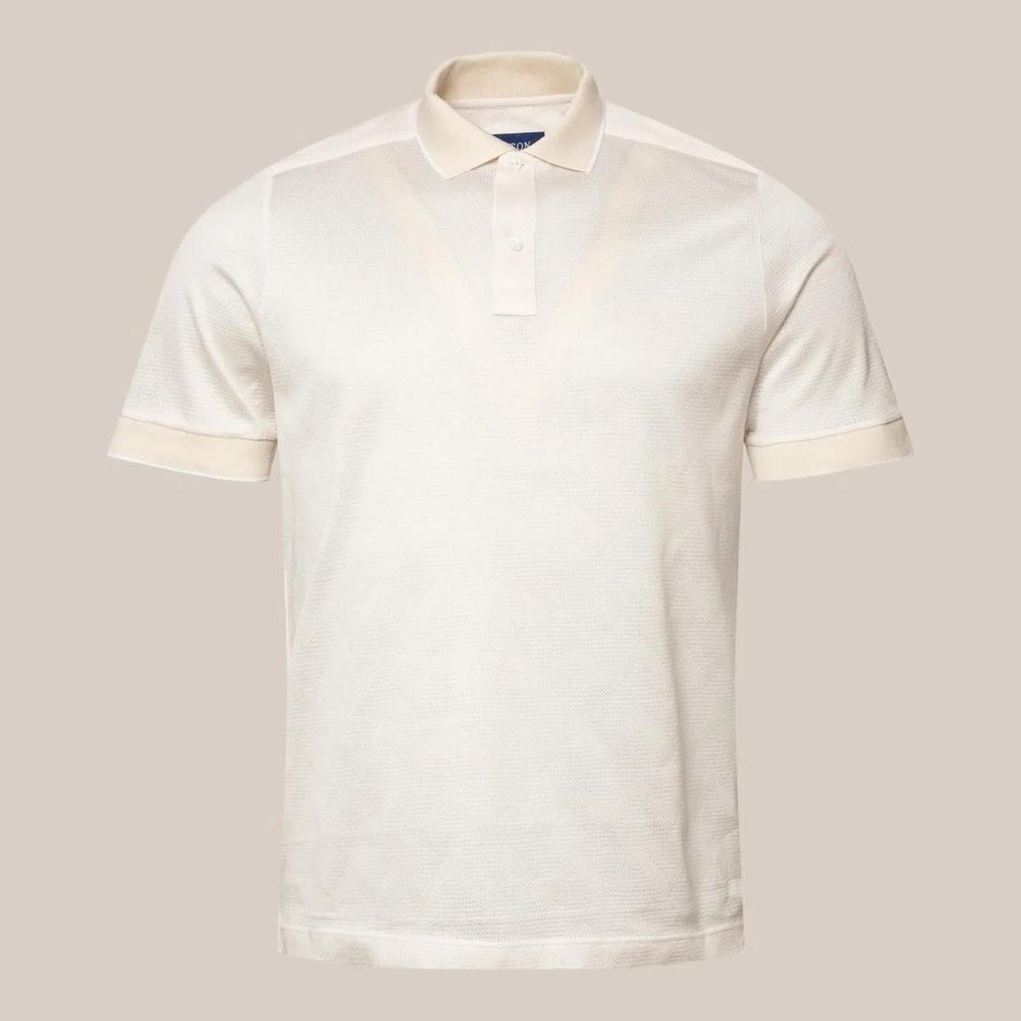 Eton Classic Fit Ivory Pique Short Sleeve Polo Shirt for Men main product photo