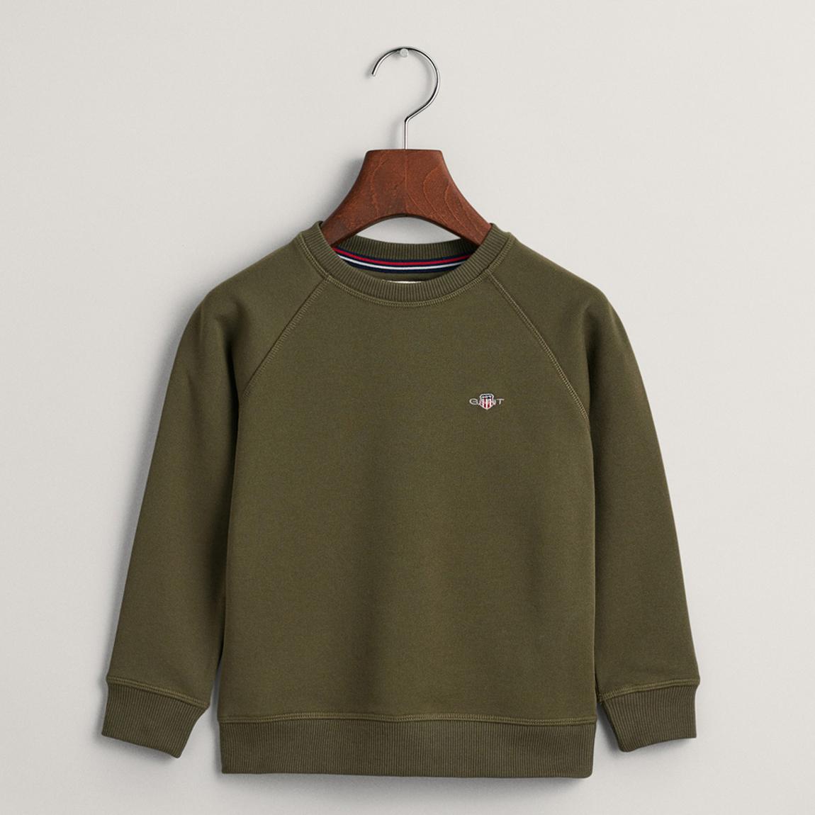 Dark Khaki Shield Crew Sweater main product photo