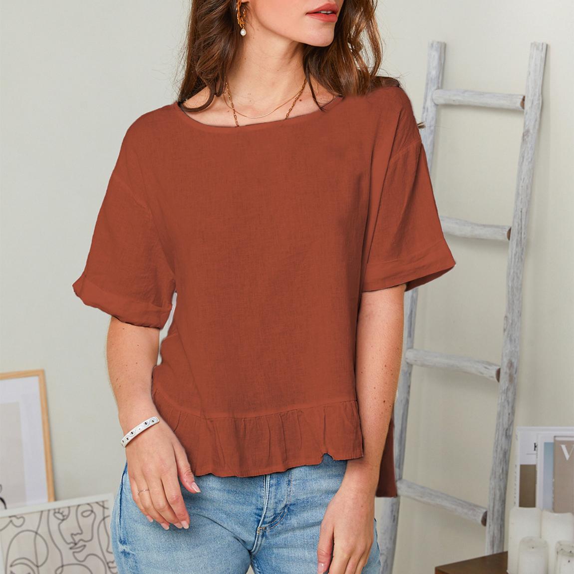 Rust Linen Top main product photo