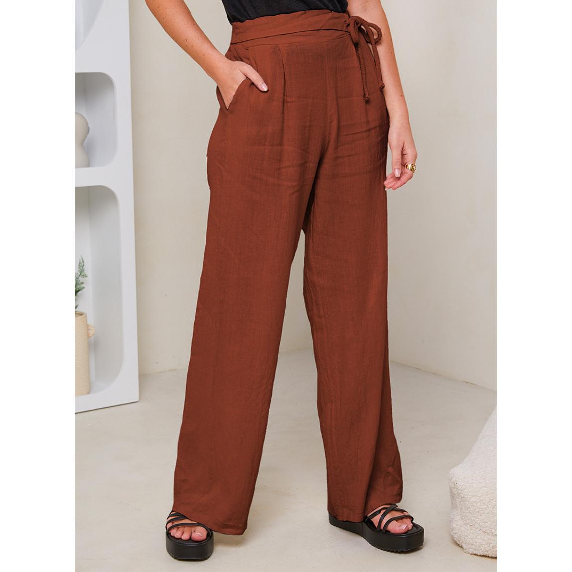 Rust Linen Trousers main product photo