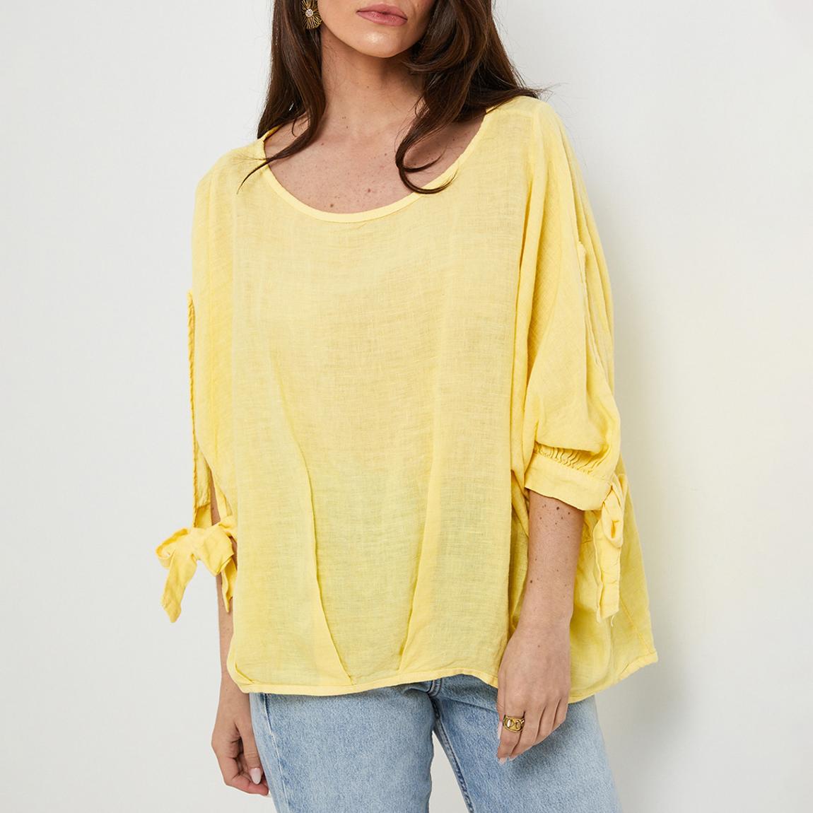 Yellow Linen Blouse main product photo