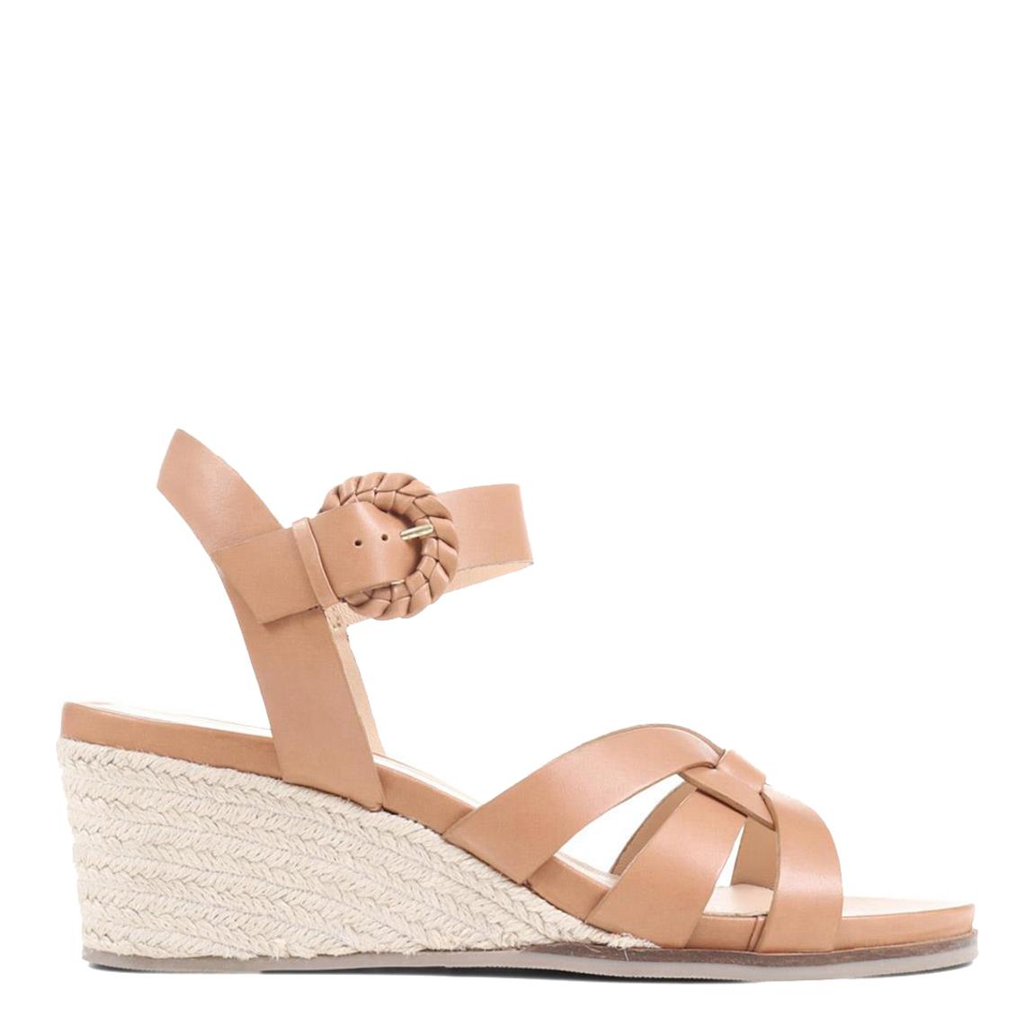 Women's Tan Loriana Woven Wedge Espadrilles main product photo