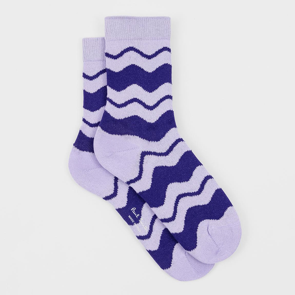 Lilac/Blue Wiggle Crew Socks main product photo
